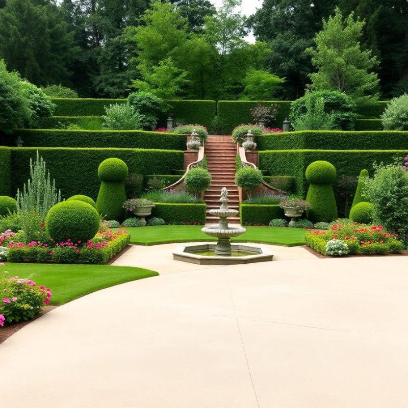 French Formal Garden Landscape