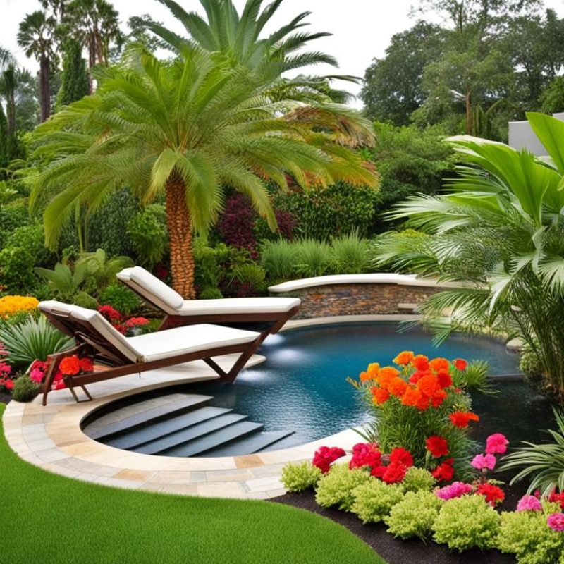 Tropical Garden in Front Yard