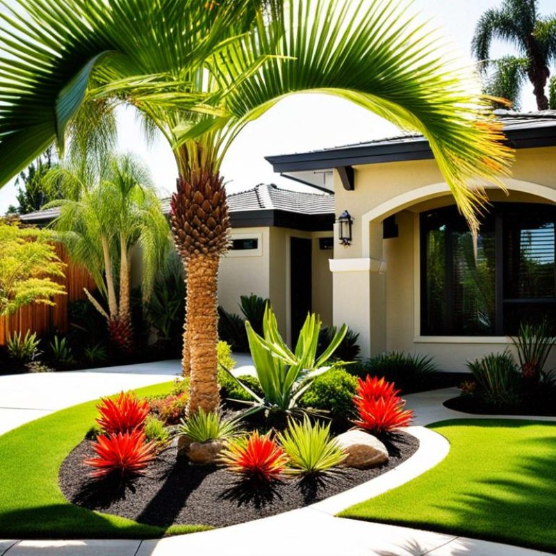 Tropical Garden in Front Yard