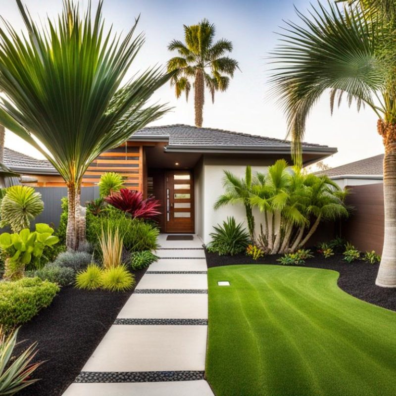 Tropical Garden in Front Yard